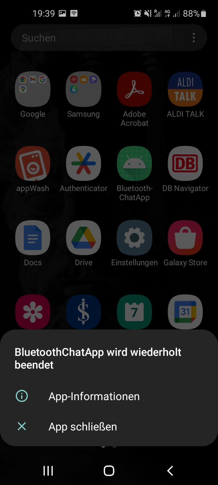 Screenshot von Android 12 Gerät